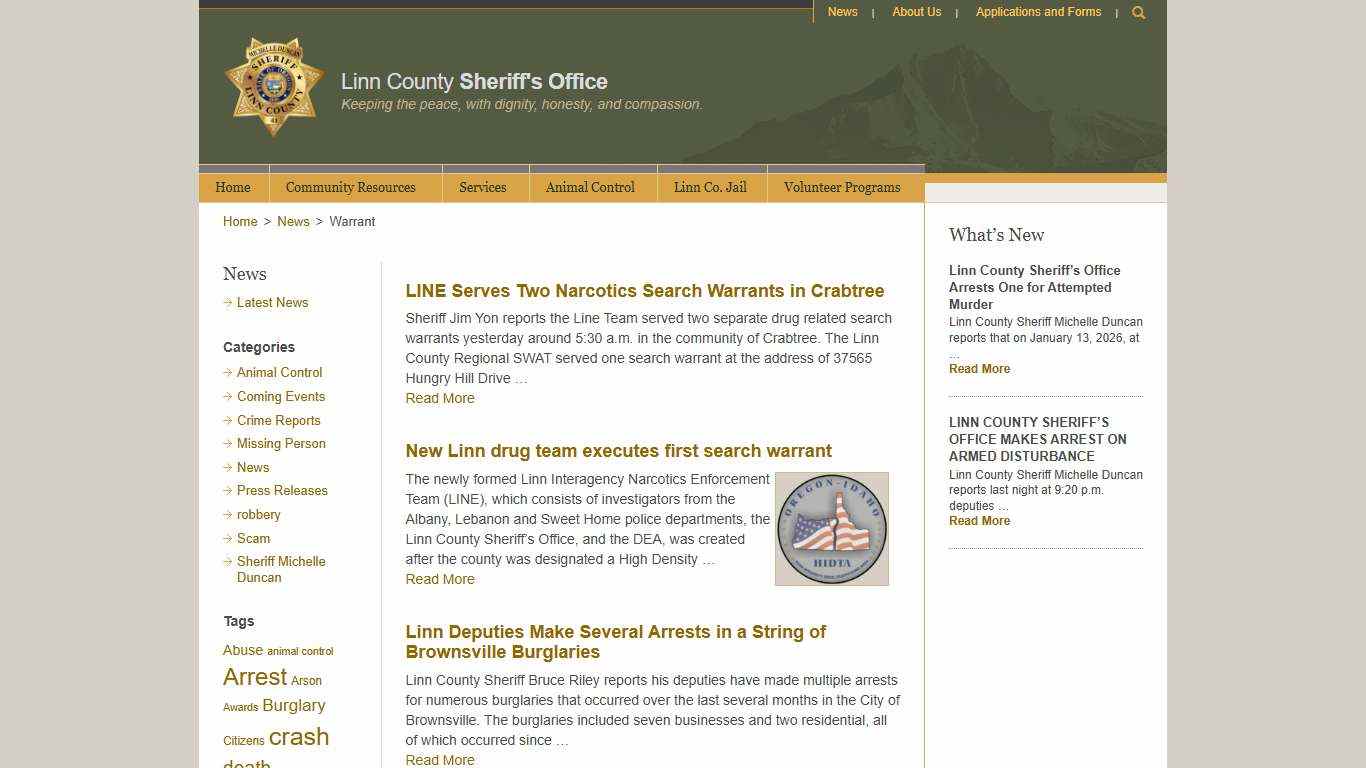 Warrant Archives - Linn County Sheriff's Office